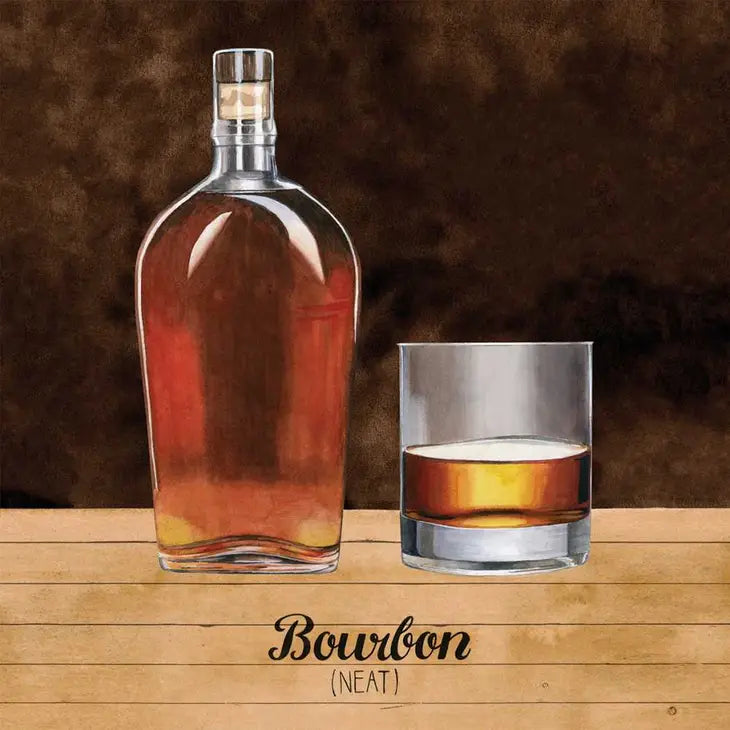 Bourbon Neat Beverage Napkin