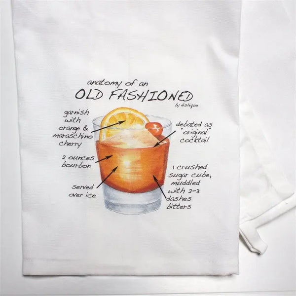 Old Fashioned Anatomy Bar Towel