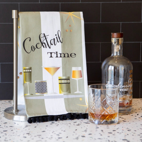 Vintage Cocktail Time Bar Towel