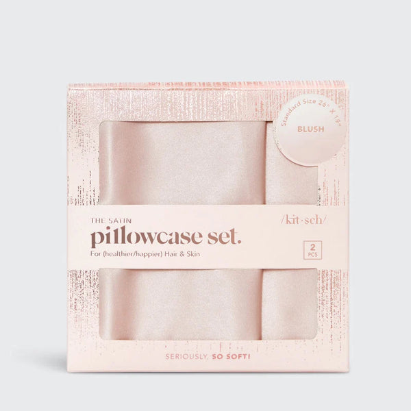 Satin Blush Pillow Case S/2