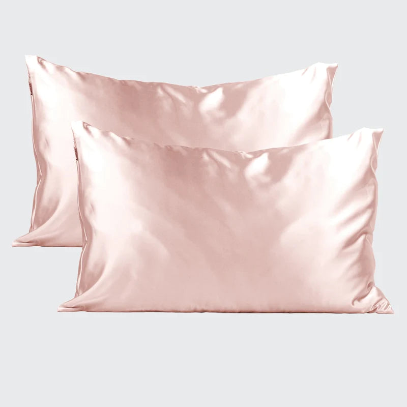 Satin Blush Pillow Case S/2