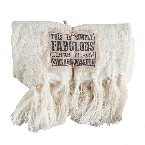 Linen Throw Blanket