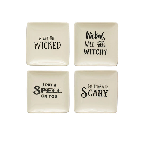 Spooky Saying Stone Plate