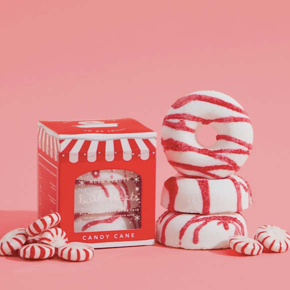 Candy Cane Holiday Bath Bombs S/3
