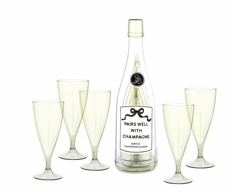 Acrylic Champagne Glasses-Set of 4