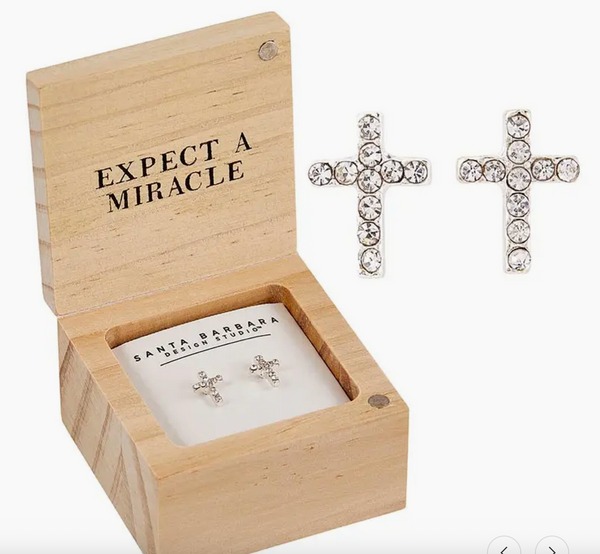 Treasure Box Earrings-Pray, Trust, Wait