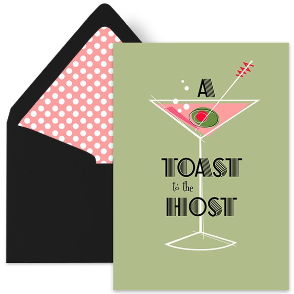 Toast To The Host Greeting Card