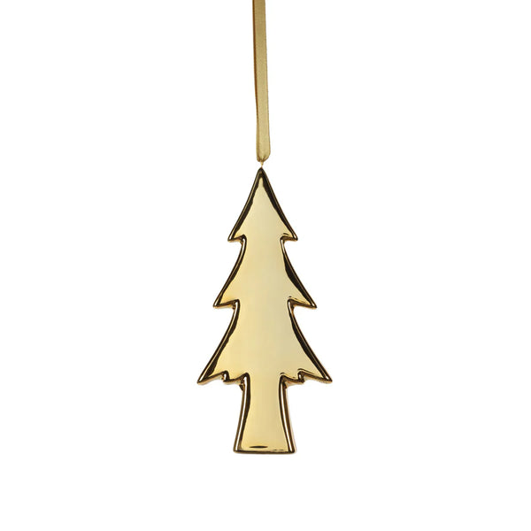 Ceramic Tree Ornament- Gold