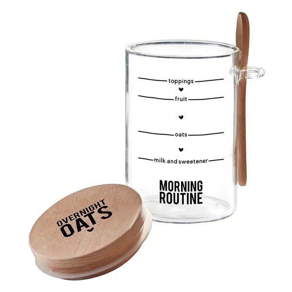 Overnight Oats Jar w/ Spoon