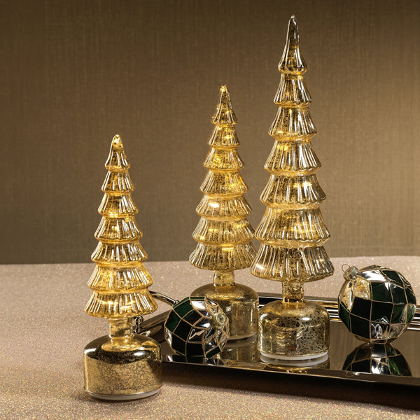 Rotating LED Tree Gold