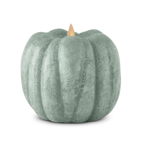 Green Wax Pumpkin Luminara Candle