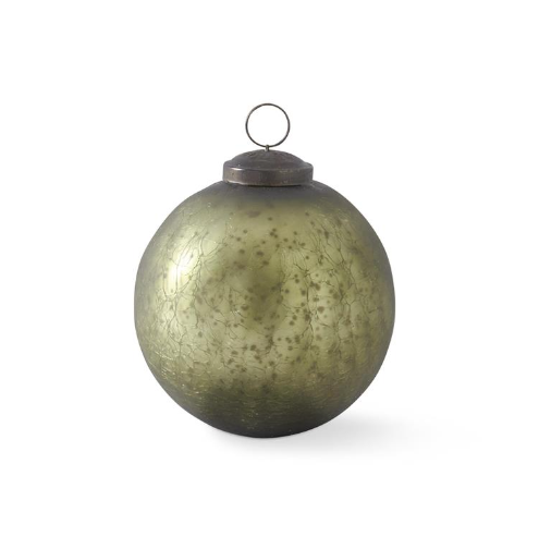 Crackled Olive Green Mercury Ornament