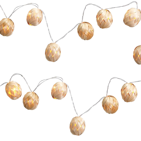 Bamboo Touch Ball String Lights