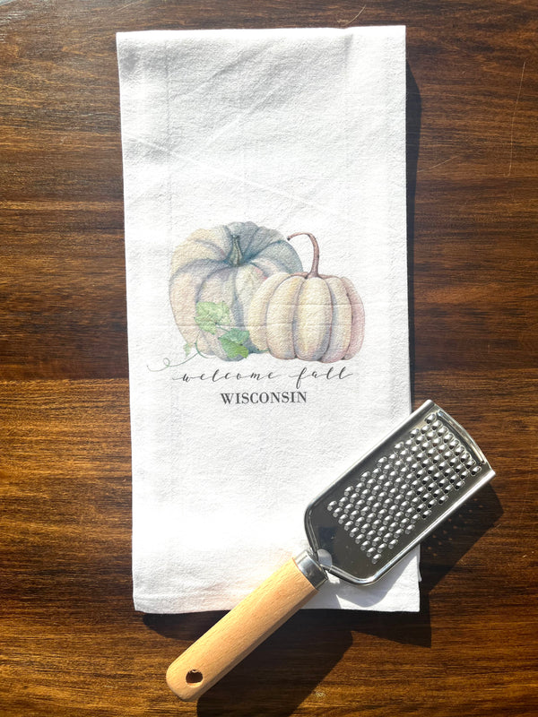 Pumpkin Wisconsin - Tea Towel